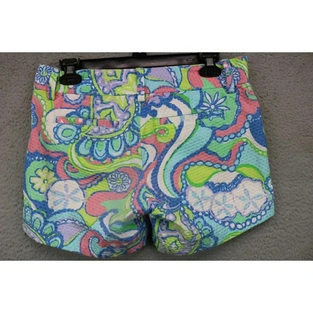 Lilly Pulitzer Women's Quilted Callahan Shorts-Sz. 0-Pockets - Picture 8 of 9